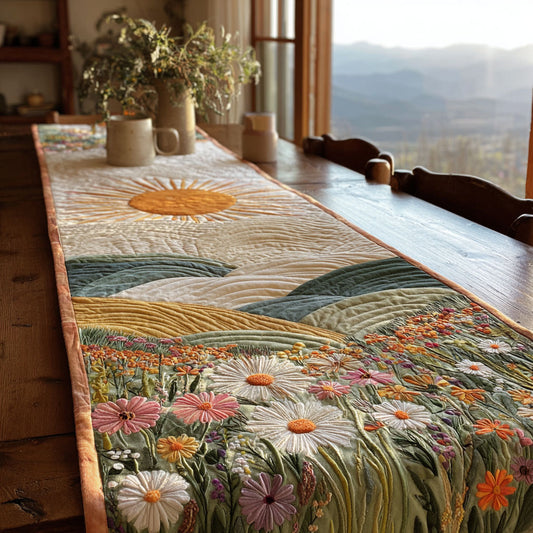 Sunlit Meadow Quilted Table Runner NCU0DDK2531
