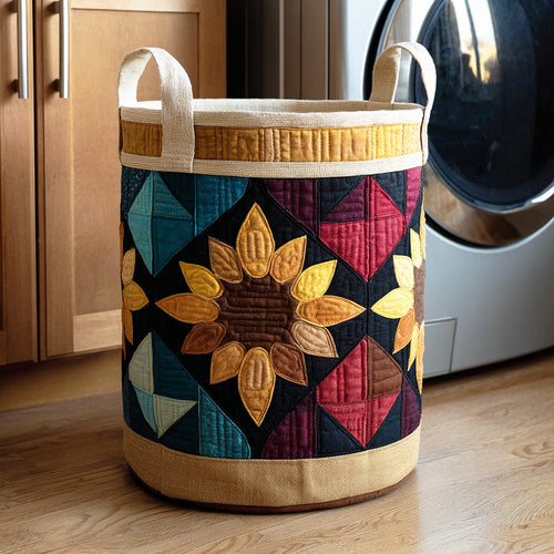 Sunlit Petals Quilted Laundry Basket NCU0NTD1307