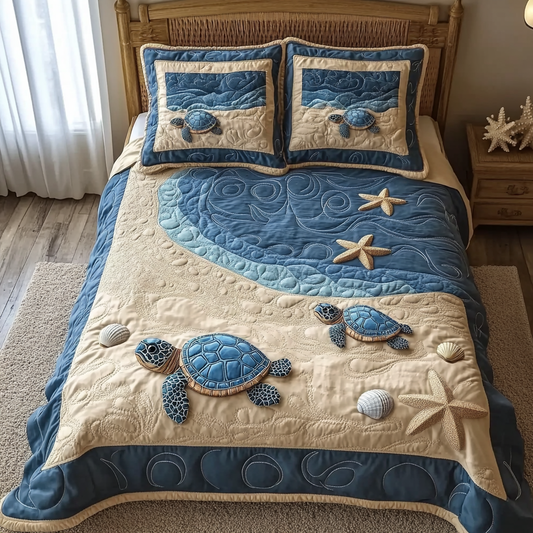 Sunlit Seashore Quilted Bedding Set NCU0DV1919