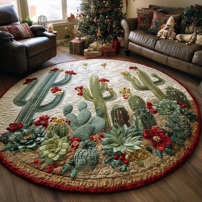 Sunlit Spines Quilted Round Mat NCU0DV1371