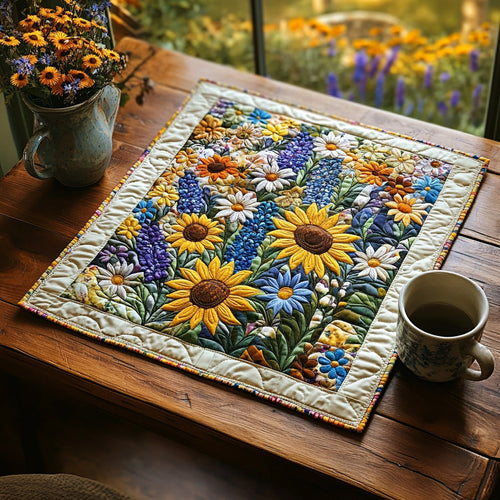 Sunlit Stitches Quilted Table Topper NCU0DV637