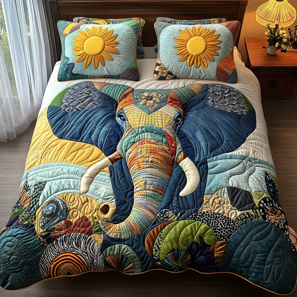 Sunlit Wanderer Quilted Bedding Set NCU0DV2031