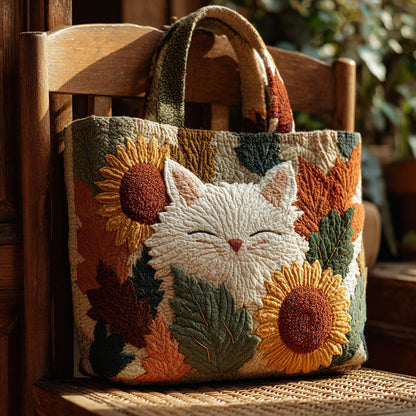 Sunlit Whiskers Quilted Tote Bag NCU0PTT1772