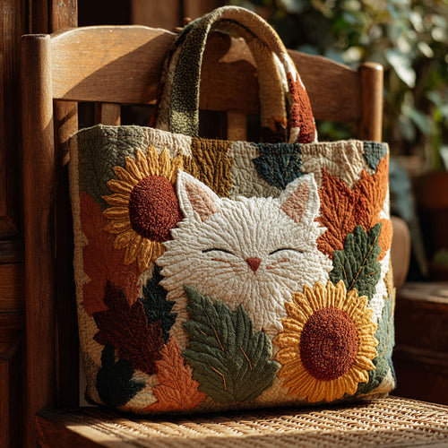 Sunlit Whiskers Quilted Tote Bag NCU0PTT1772