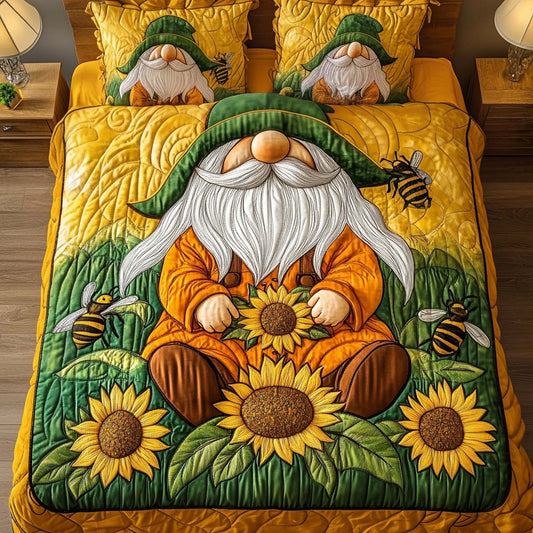 Sunny Gnome 3-Piece Quilted Bedding Set NCU0NNT138