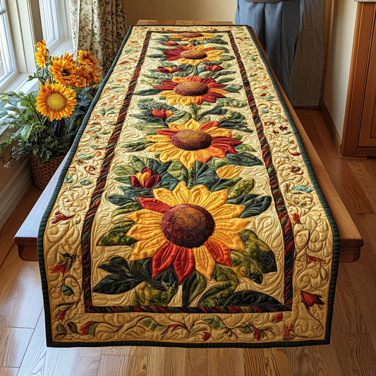Sunny Bloom Drift Quilted Table Runner NCU0PTT259