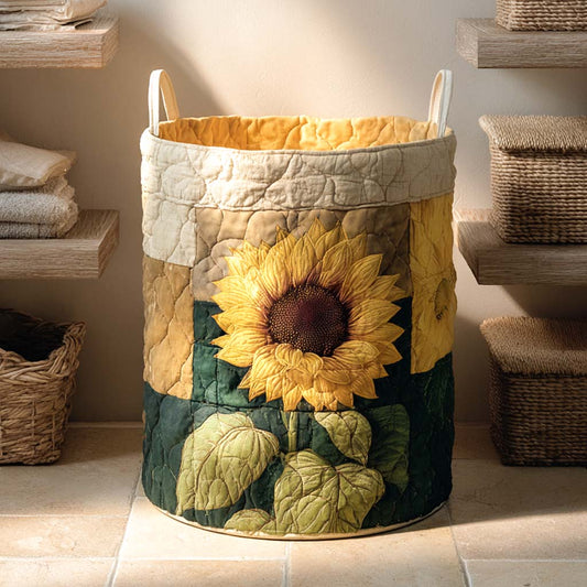 Sunny Bloom Quilted Laundry Basket NCU0NXD444