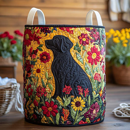 Sunny Bloom Quilted Laundry Basket NCU0NXD722