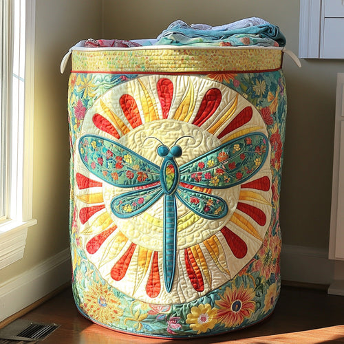 Sunny Bloom Quilted Laundry Basket NCU0PVL584