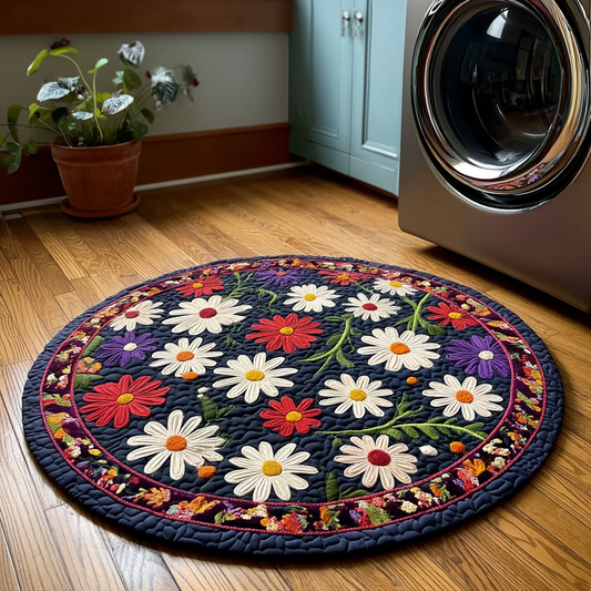 Sunny Bloom Quilted Round Mat NCU0DDK670