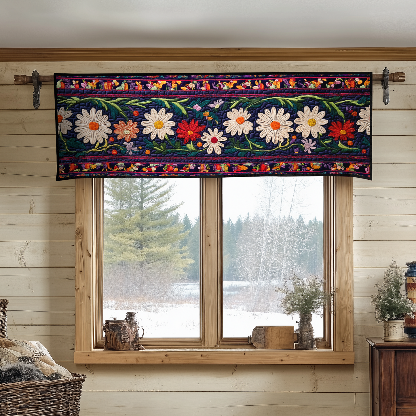 Sunny Bloom Quilted Valance NCU0DDK671