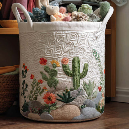Sunny Cactus Quilted Laundry Basket NCU0NNT2002