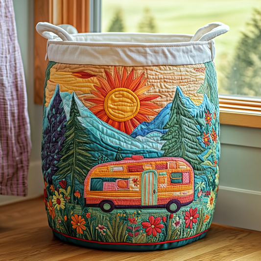 Sunny Camp Quilted Laundry Basket NCU0DDK1600