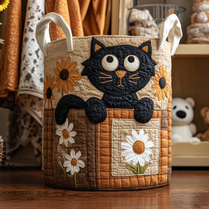 Sunny Cat Quilted Laundry Basket NCU0NNT1847