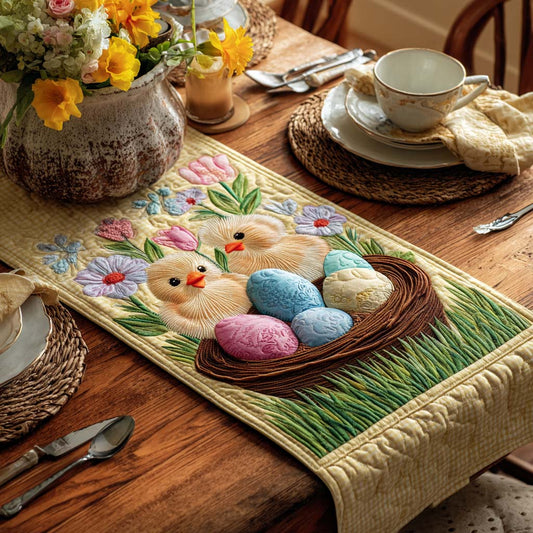 Sunny Chick Nest Quilted Table Runner NCU0DQQ0442