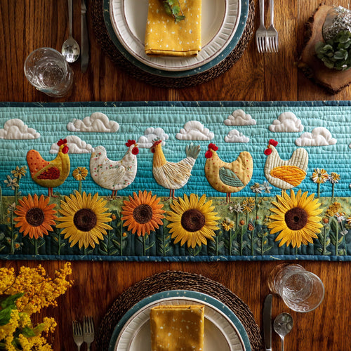 Sunny Chicken Quilted Table Runner NCU0HNH347