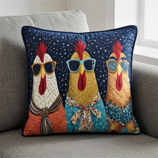 Sunny Cluckers Quilted Pillow Case NCU0XD1069