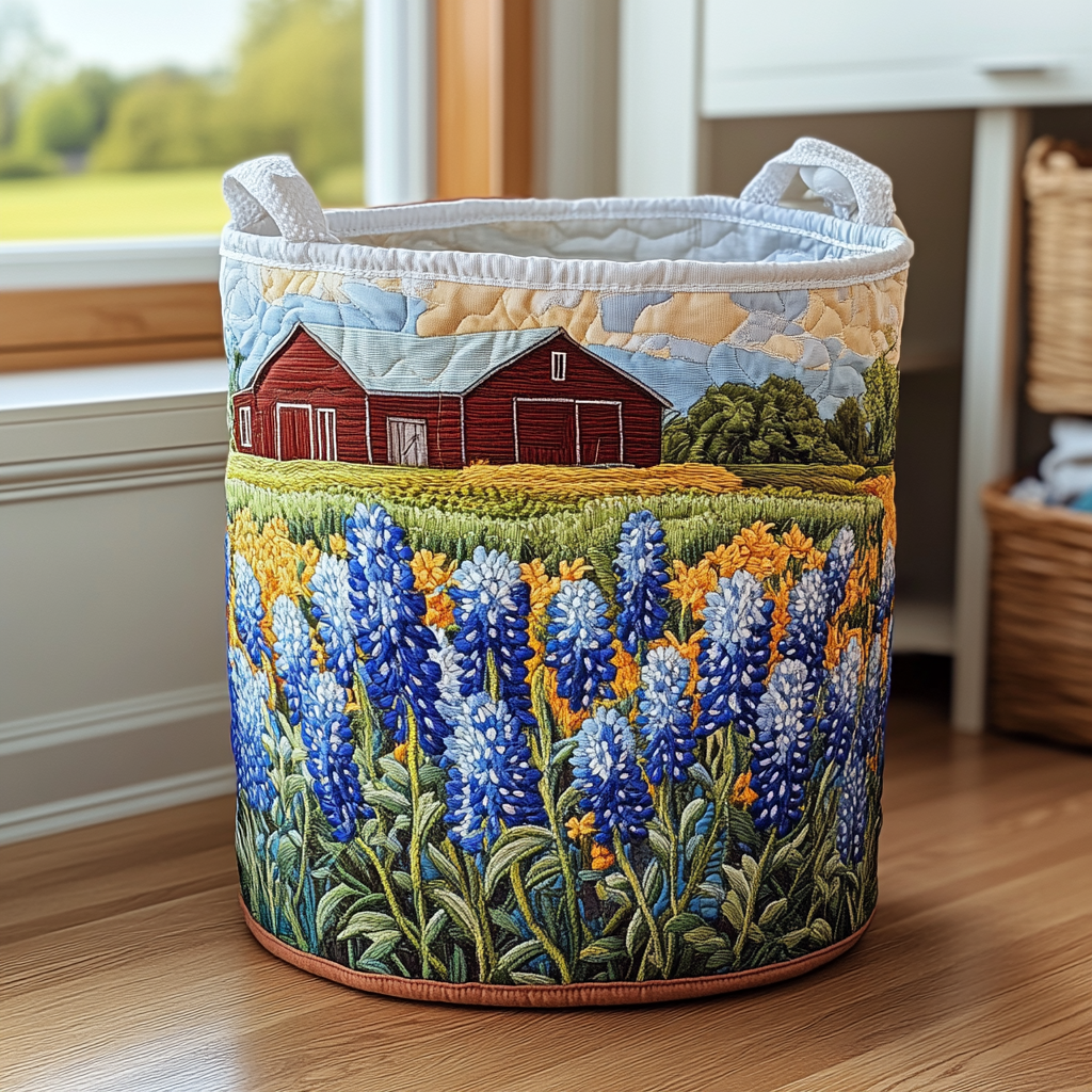 Sunny Cottage Quilted Laundry Basket NCU0DDK914