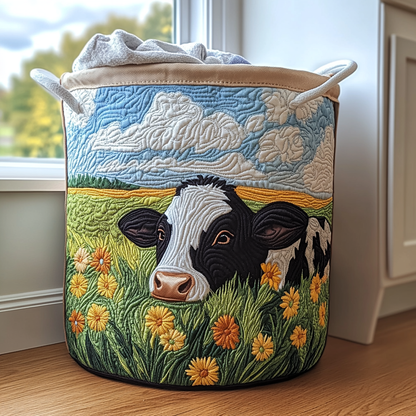 Sunny Cow Quilted Laundry Basket NCU0DDK895