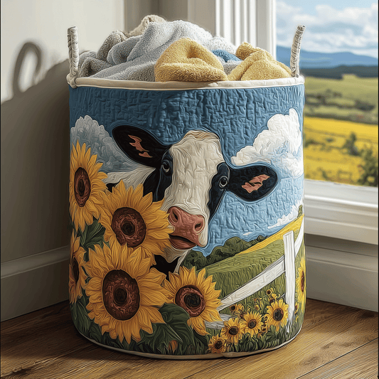 Sunny Cow Quilted Laundry Basket NCU0TH2909