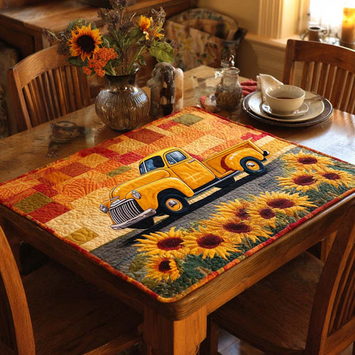 Sunny Field Pickup Quilted Table Topper NCU0NXD123