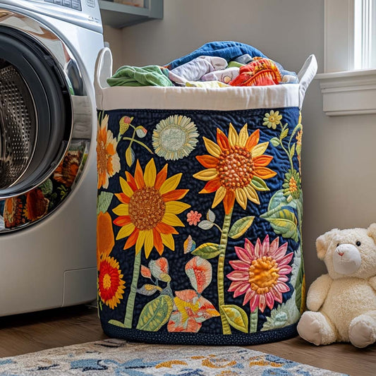 Sunny Garden Quilted Laundry Basket NCU0NNT1079