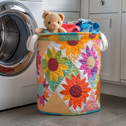 Sunny Glow Quilted Laundry Basket NCU0NNT1080