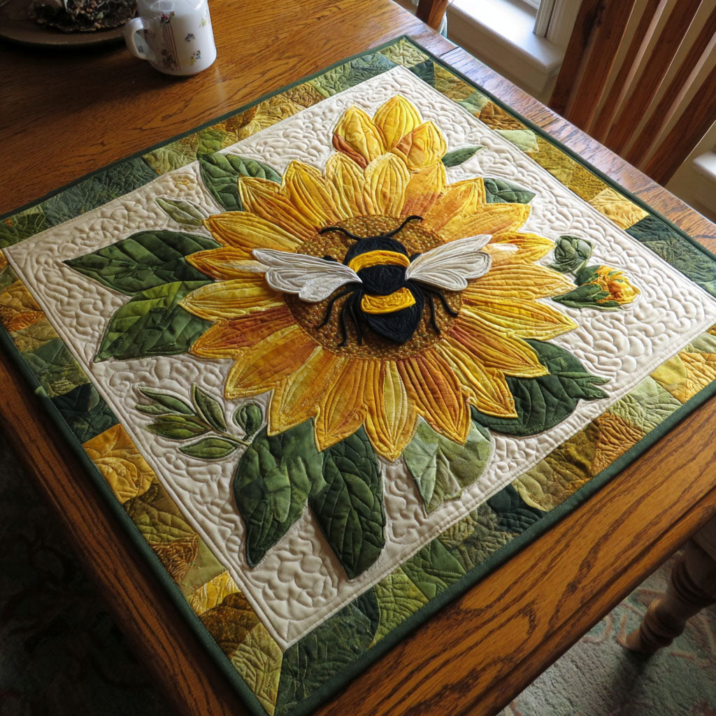 Sunny Hive Quilted Table Topper NCU0NTV294