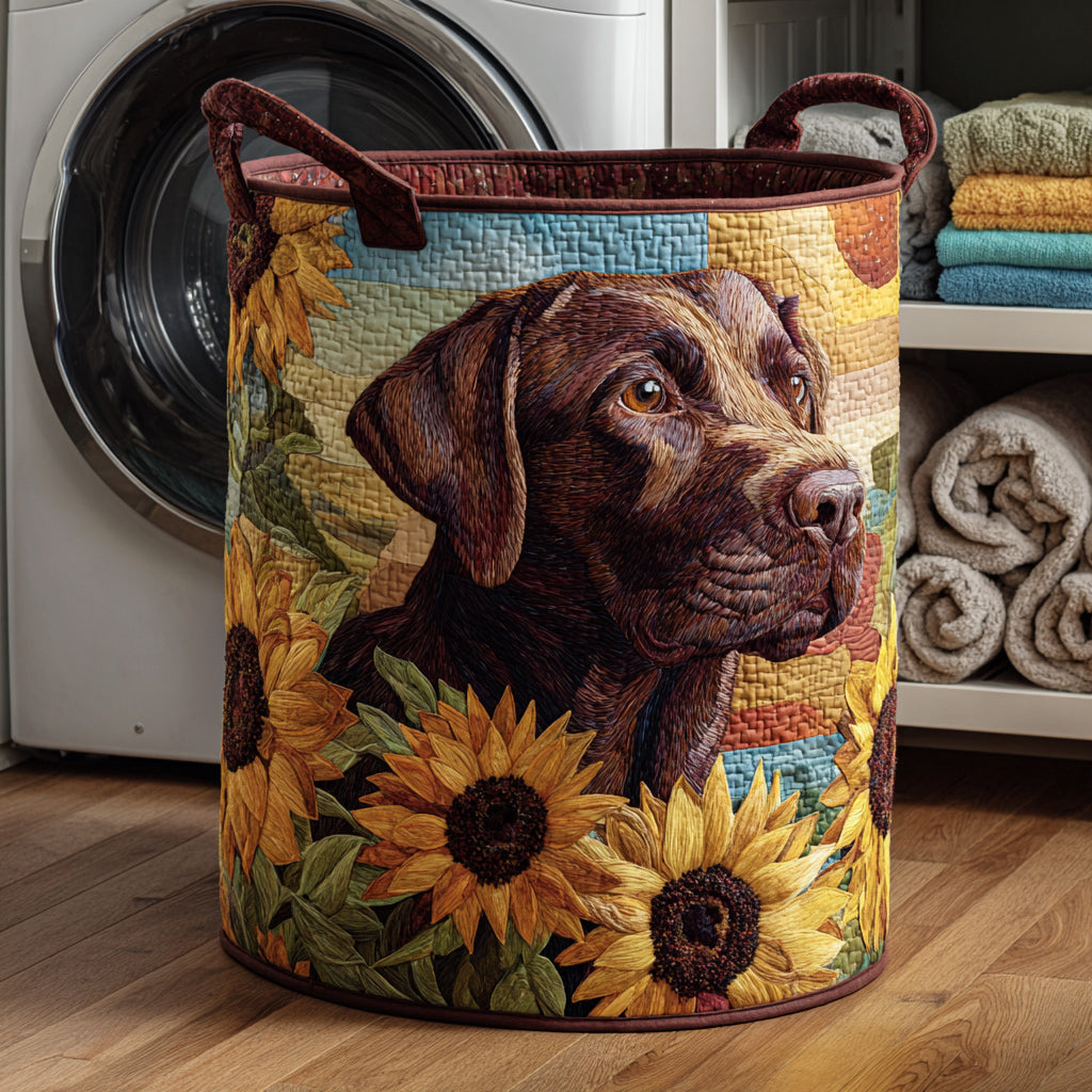 Sunny Lab Field Quilted Laundry Basket NCU0HNH447
