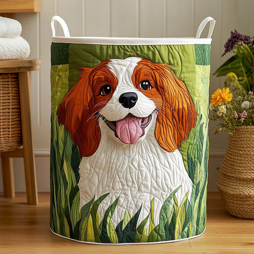 Sunny Meadow Smile Quilted Laundry Basket NCU0NXD776