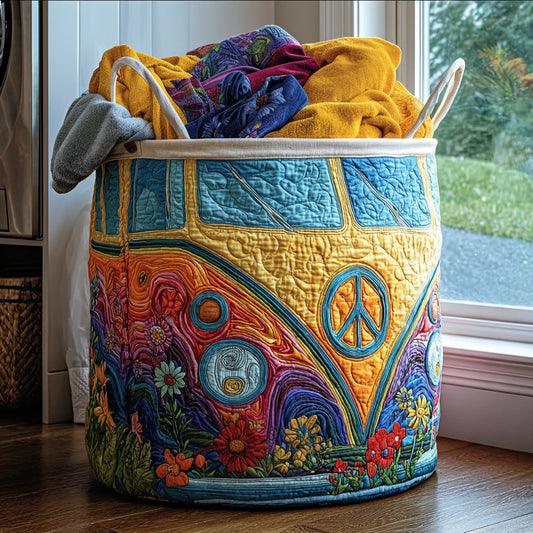 Sunny Peace Quilted Laundry Basket NCU0PVL645