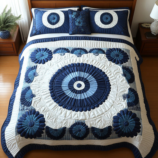 Sunny Petals 3-Piece Quilted Bedding Set NCU0NTD1209
