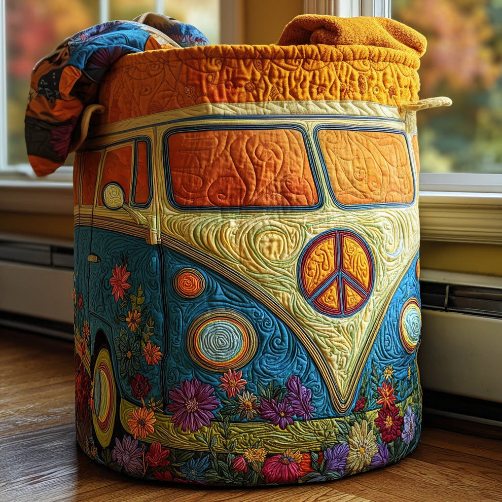 Sunny Bloom Quilted Laundry Basket NCU0DDK1614