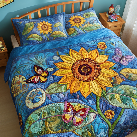 Sunny Serenade 3-Piece Quilted Bedding Set NCU0TL1952