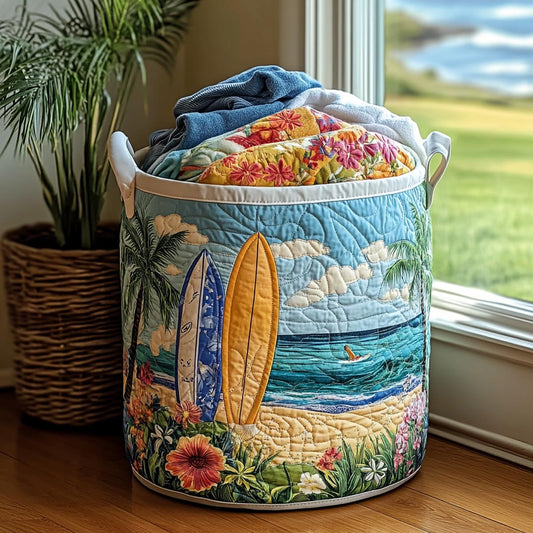 Sunny Shore Quilted Laundry Basket NCU0DV2046