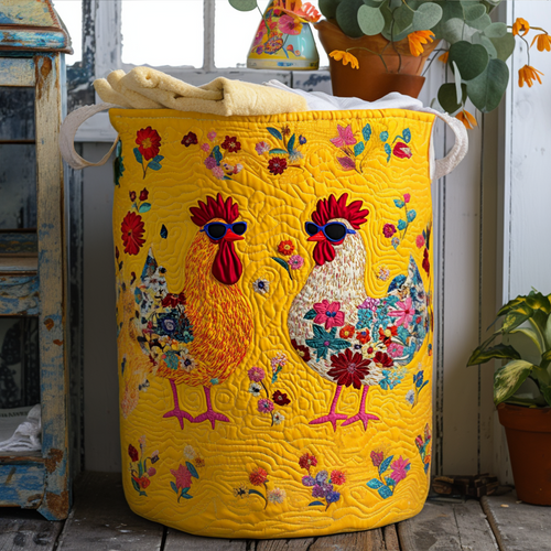 Sunny Side Up Style Quilted Laundry Basket NCU0PTT773