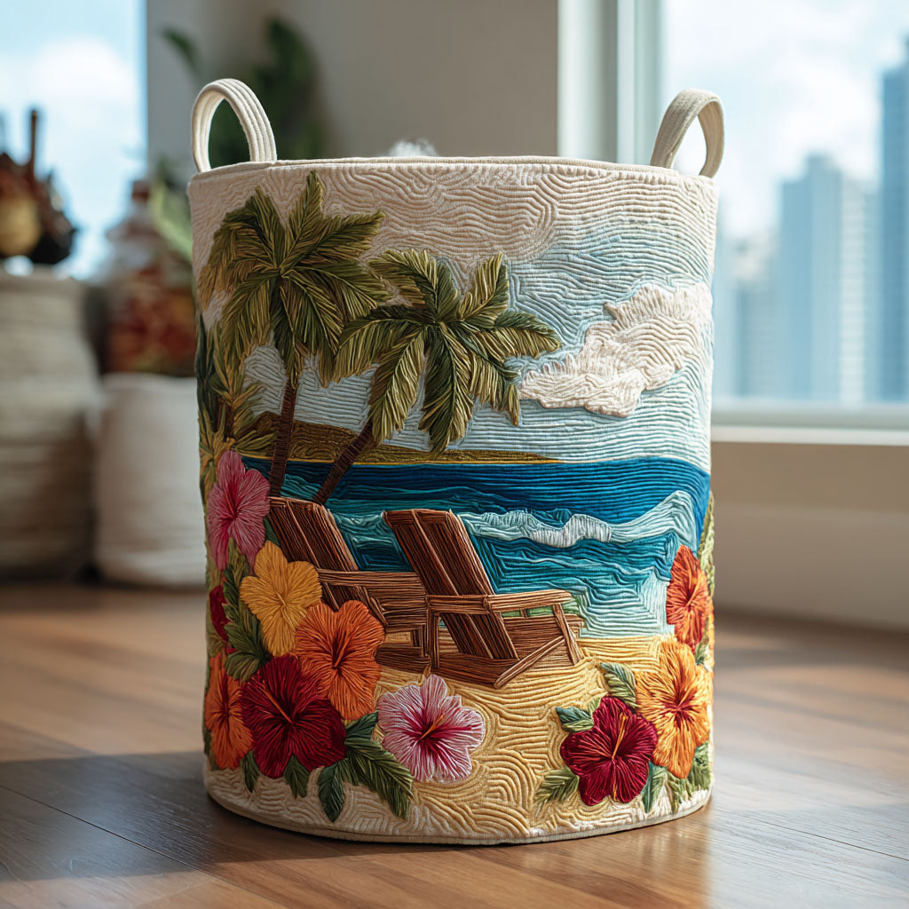 Sunny Tide Quilted Laundry Basket NCU0DDK2257