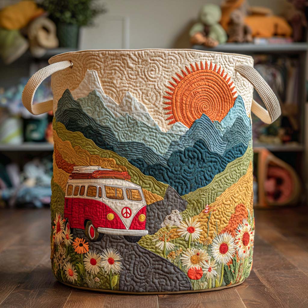 Sunny Trip Quilted Laundry Basket NCU0NNT1832