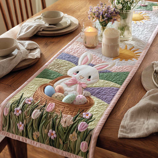 Sunrise Bunny Basket Quilted Table Runner NCU0DQQ0431