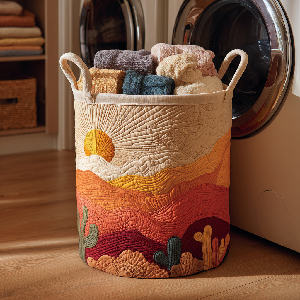 Sunrise Cactus Quilted Laundry Basket NCU0HNH266