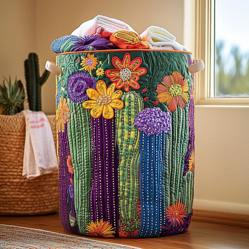 Sunrise Cactus Quilted Laundry Basket NCU0PVL656