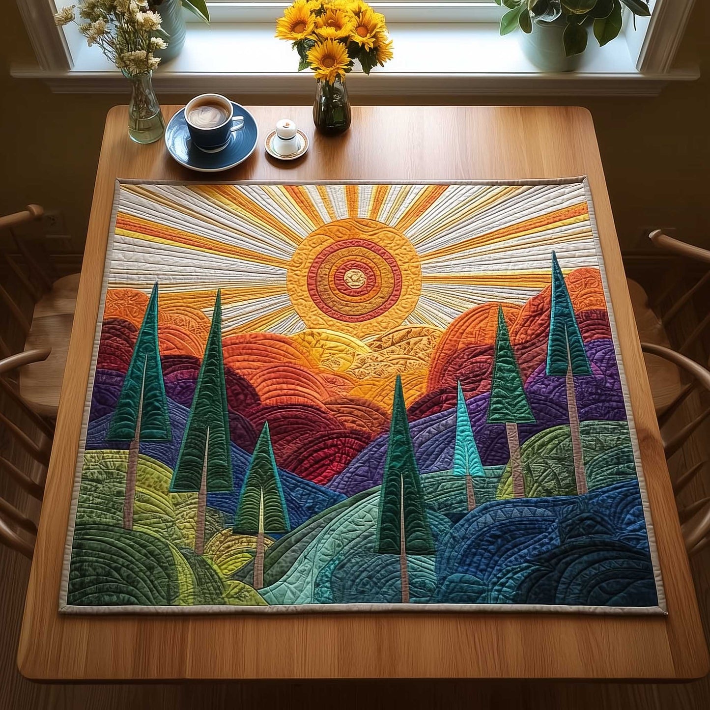Sunrise Canyon Quilted Table Topper NCU0HTT182