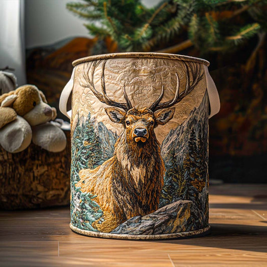 Sunrise Elk Calm Quilted Laundry Basket NCU0NNT1436