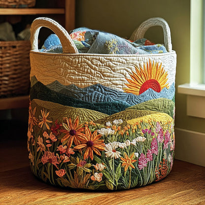 Sunrise Field Quilted Laundry Basket NCU0DDK2017