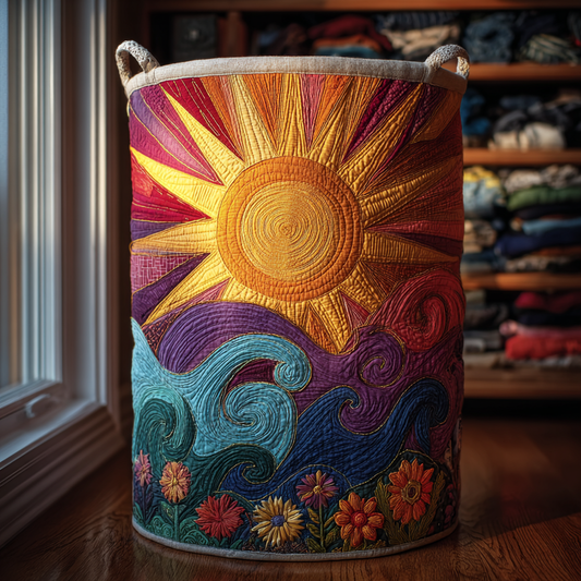 Sunrise Glow Quilted Laundry Basket NCU0DDK1174