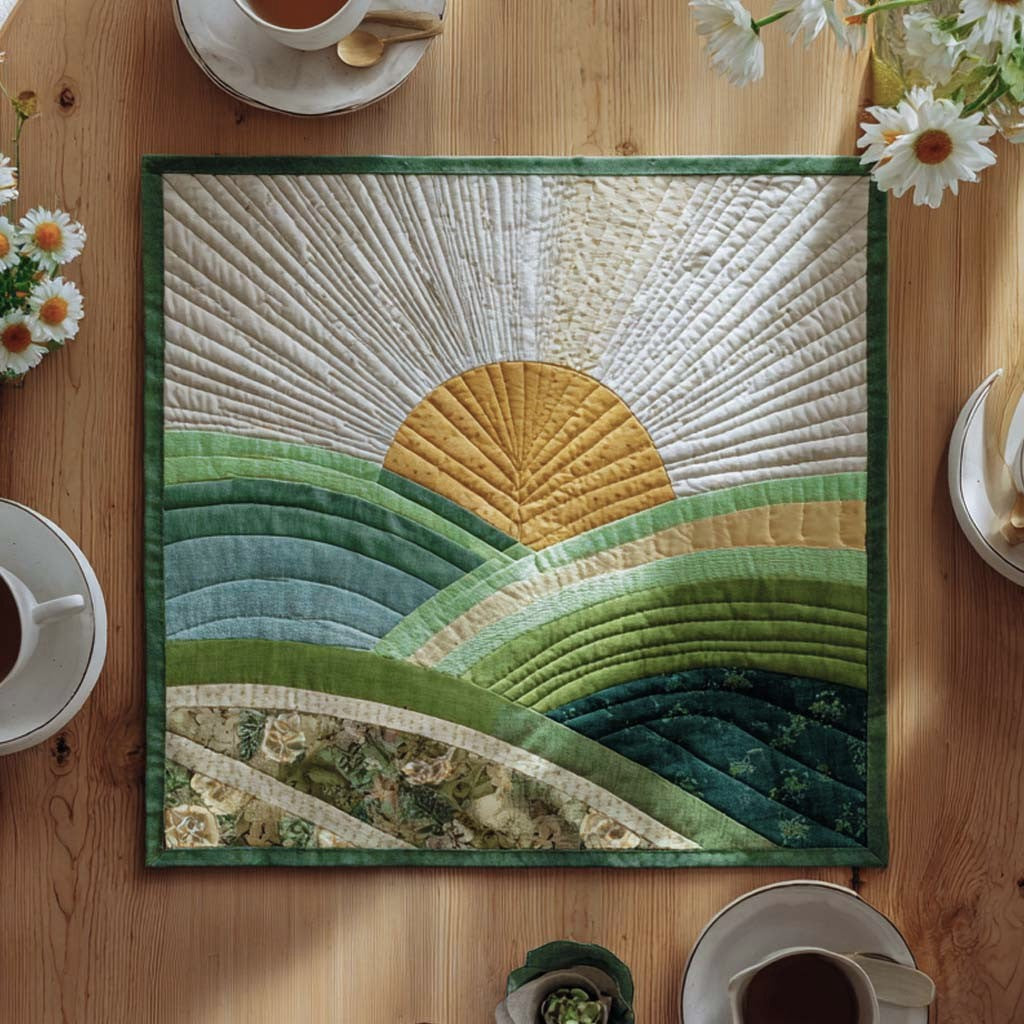 Sunrise Majesty Quilted Table Topper NCU0NXD076