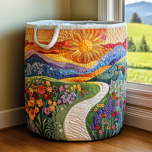 Sunrise Path Quilted Laundry Basket NCU0DDK1016