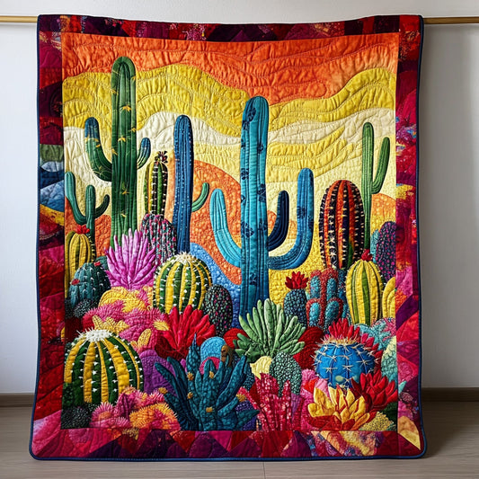 Sunset Cactus Quilted Blanket NCU0PT402