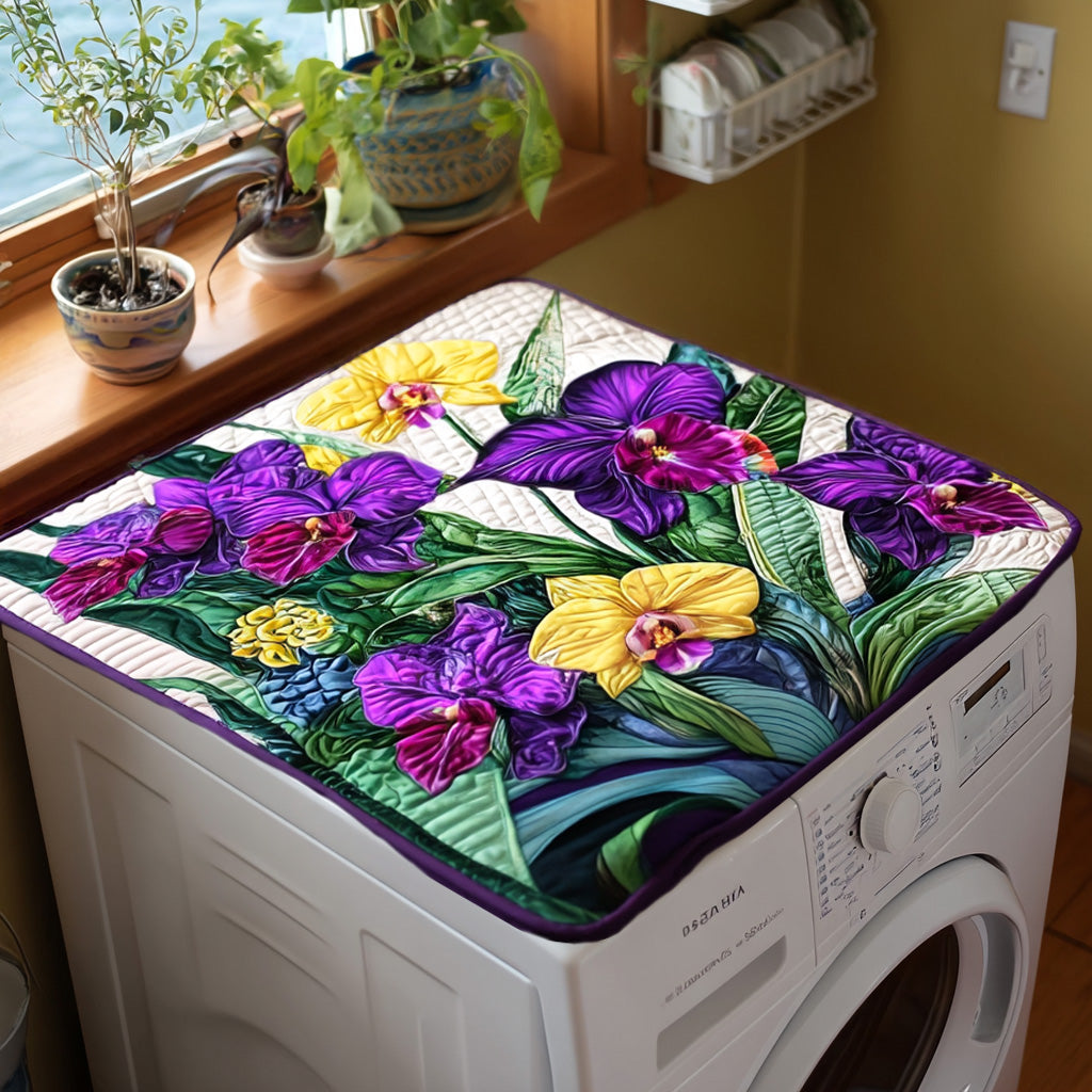 Sunset Orchids Quilted Washer and Dryer Cover NCU0PTT1015
