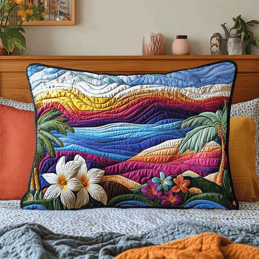 Sunset Tide Quilted Bedding Pillow Case NCU0DV419